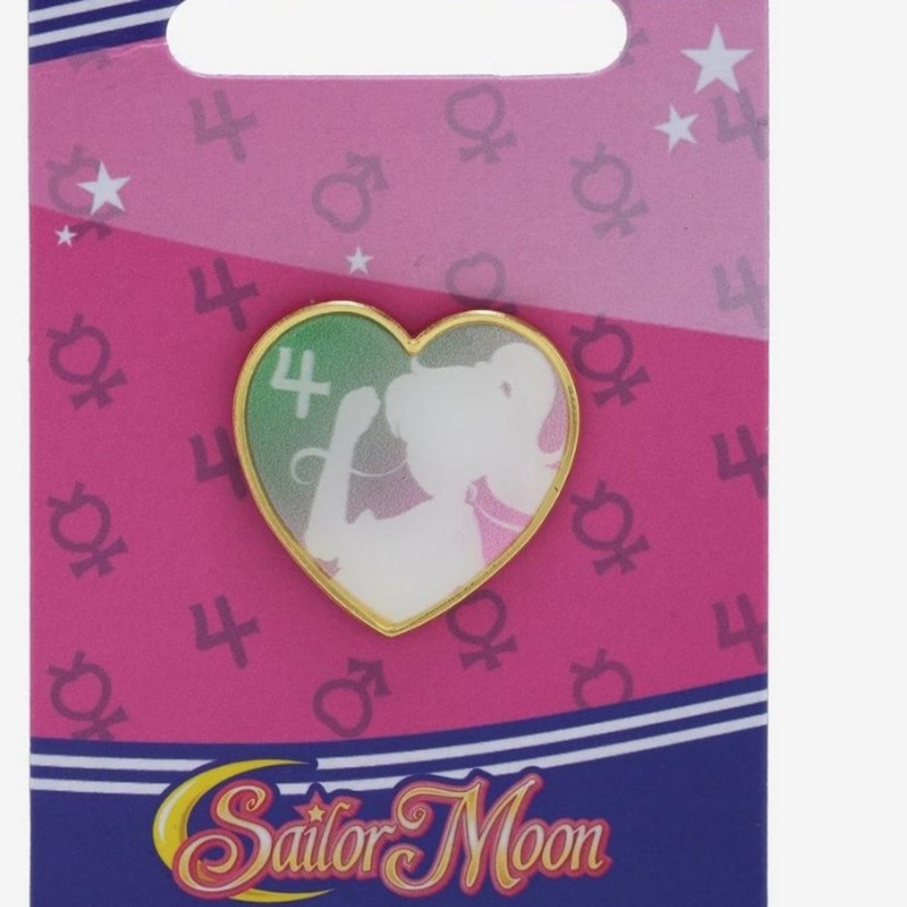 Sailor Moon Sailor Jupiter Heart Silhouette Enamel Pin - BoxLunch Exclusive